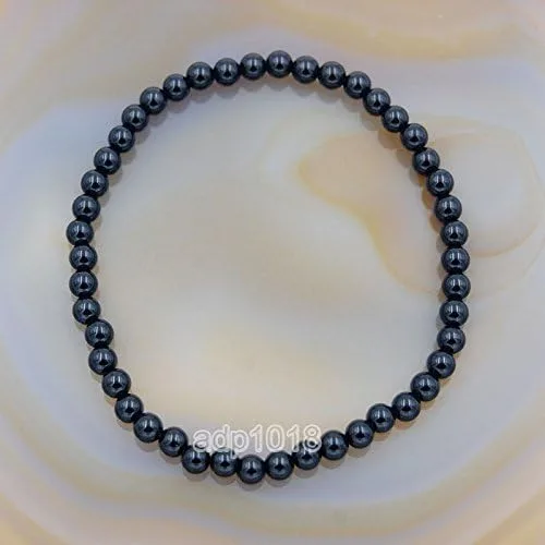 Miniatura 3 de AD Beads Brazalete con cuentas de piedras naturales con elástico, para curación Reiki 4,6,8,10,12mm