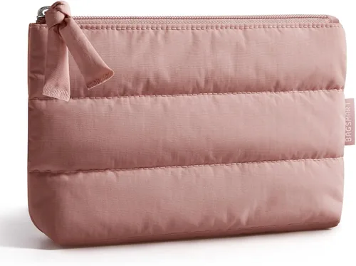 Miniatura 17 de BAGSMART Pequeña bolsa de maquillaje, neceser portátil esponjoso con cierre de cremallera con encanto, organizador de viaje resistente al agua