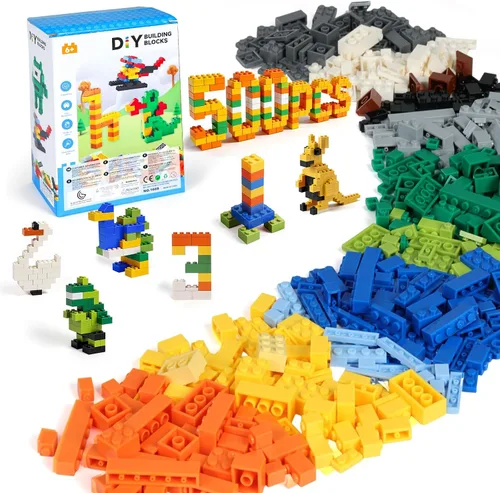 Miniatura 11 de Lekebaby Juego clásico de ladrillos de construcción de 604 piezas para niños, juego creativo, compatible con todas las principales marcas, juguete