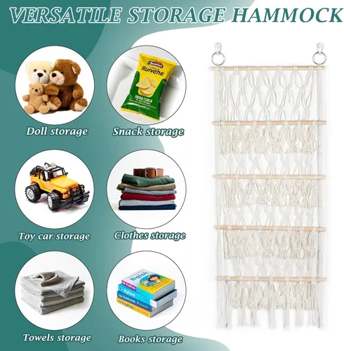Miniatura 5 de Hamaca de animales de peluche de 16.5 in de ancho sobre la puerta - Hamaca de animales de peluche de 5 niveles para hamaca de juguete de felpa