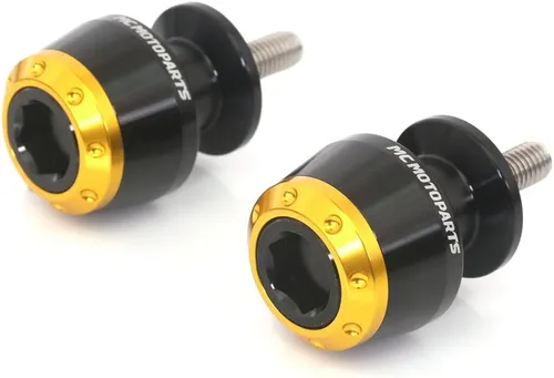Miniatura 6 de MC MOTOPARTS ATOM - Carretes de basculante CNC verdes de 0.394 in compatibles con Vulcan 650 S 15-19 2020 Ninja 300R 250R ZX-10R 04-10