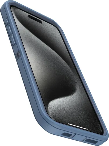 Miniatura 3 de OtterBox Funda para iPhone 15 Pro MAX (solamente) Serie Defender - Baby Blue Jeans (azul), sin protector de pantalla, resistente y duradera