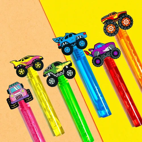 Miniatura 2 de uoyoi Recuerdos de fiesta de camiones monstruo, 24 piezas de varitas de burbujas para autos para niños, varita de burbujas genial para suministros