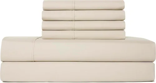 Miniatura 20 de Juego de sábanas tamaño individual XL de 4 piezas con 2 fundas de almohada envolventes, sábanas de microfibra suave de bolsillo profundo