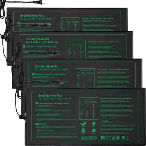 Miniatura 8 de NAMOTEK Tapete térmico para plantas de semillero, 10 x 20.75 pulgadas, impermeable, almohadilla térmica hidropónica cálida para interiores, hogar