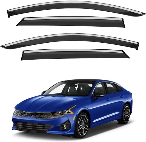 Miniatura 30 de Compatible con Toyota Camry 2018-2024 L LE SE XLE XSE Hybrid Cinta Adhesiva en Policarbonato Protectores de Lluvia Viseras de Ventana Deflector