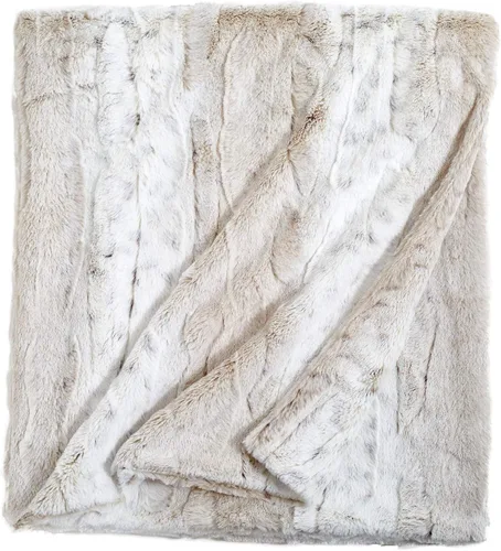Peri Home Manta de lujo de piel sintética de leopardo, manta de cama supersuave y esponjosa para dormitorio, 50 x 60 pulgadas, manta peluda cómoda,