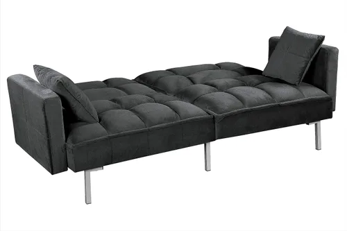 Miniatura 7 de Container Furniture Direct Regal - Sofá cama convertible de terciopelo con estilo de mediados de siglo, diseño copetudo y patas de metal, ideal