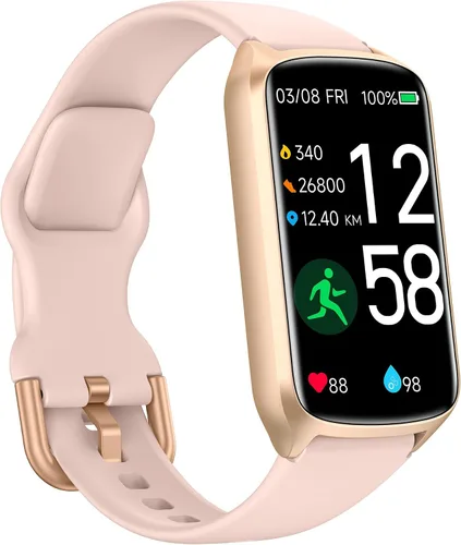 Miniatura 11 de Amzhero Rastreador de salud y fitness con monitor de frecuencia cardíaca 24/7, oxígeno en sangre, presión arterial, rastreador de sueño
