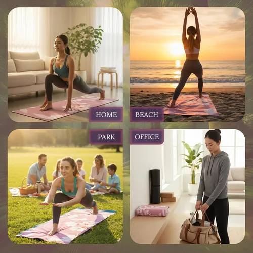 Miniatura 5 de Toalla antideslizante para esterilla de yoga caliente para yoga, toalla de yoga lavable a máquina con agarre de silicona, secado rápido y súper