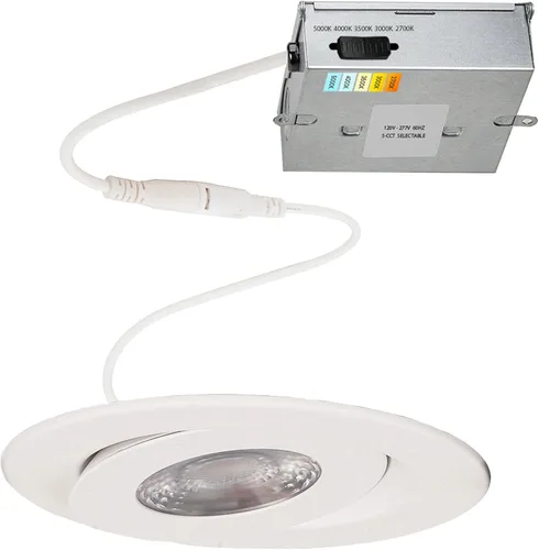 Miniatura 17 de WAC Lighting Lotos - Luz LED empotrable redonda ajustable de 2 pulgadas, 3000K blanco cálido, 6W, 530 lúmenes, clasificación IC hermética, 120V-277V