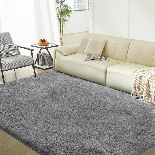 Miniatura 27 de Alfombra ultra suave para sala de estar, alfombra mullida de área 4X6 para dormitorio, alfombras modernas de pelo largo, alfombra suave