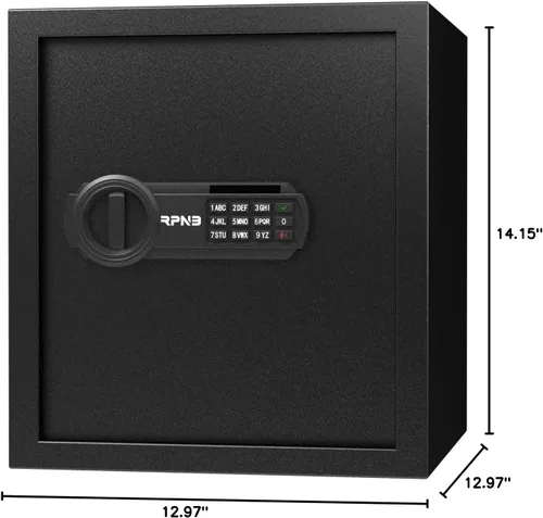 Miniatura 8 de RPNB Caja fuerte y con cerradura de lujo, caja de seguridad con teclado digital, caja fuerte pequeña de aleación de acero, bloqueo de teclado