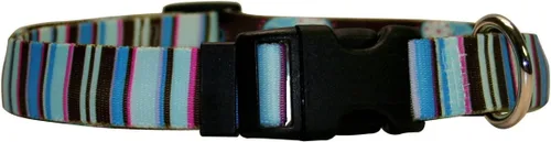 Miniatura 2 de Yellow Dog Design Collar de perro con rayas navideñas, tamaño grande, 1 pulgada de ancho