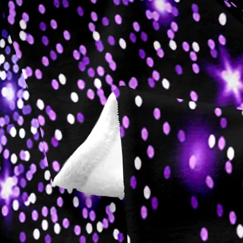 Miniatura 5 de Feelyou Manta de felpa de la Torre Eiffel con purpurina, color azul, morado, pastel, para todas las estaciones, manta de cama para niños, manta