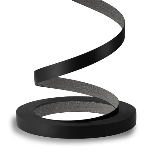 Miniatura 16 de Bandas de borde de PVC negro, rollo de 1 1/2 "x 10 pies - Borde flexible pre-pegado