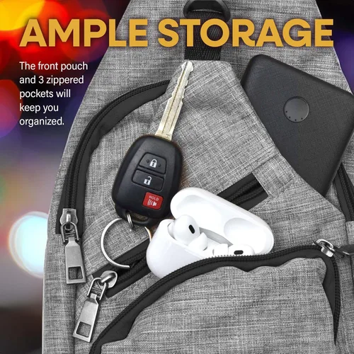 Miniatura 18 de Nupouch Mochila cruzada antirrobo, carga USB, mochila ligera para viajes, senderismo, todos los días