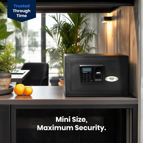 Miniatura 3 de Viking Security Safe VS-20BLX Caja de seguridad biométrica pequeña, caja de seguridad de huella digital