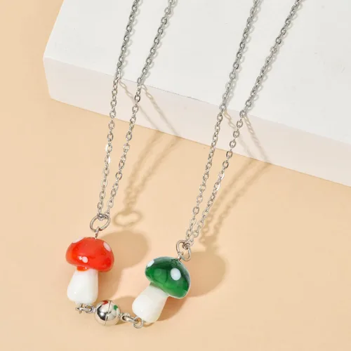 Miniatura 4 de Lindos collares magnéticos de hongos de amistad, regalos de cumpleaños de Navidad, para mujeres, adolescentes, niñas, mejores amigas, mejores