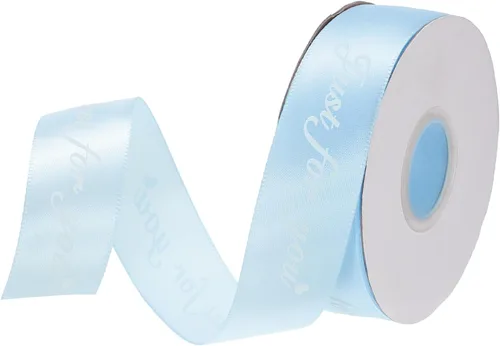 Miniatura 11 de MECCANIXITY Cinta de satén de 1 pulgada de ancho Just for You, cinta de grogrén personalizada de San Valentín de 25 yardas para envolver regalos