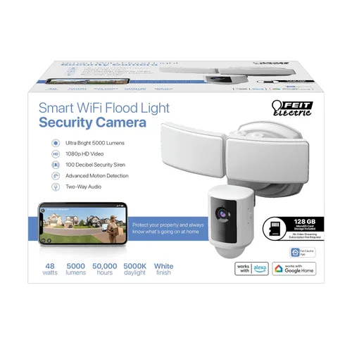 Miniatura 2 de Feit Electric SEC3000/CAM/WIFI Cámara de seguridad LED inteligente para exteriores con sensor de movimiento, audio bidireccional, reflector de 39