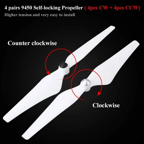 Miniatura 6 de Reemplazo de hélice de dron, 8 piezas de repuesto autobloqueantes para 1 2 3 3PRO FC40 E300 Quadcopter Accesorios