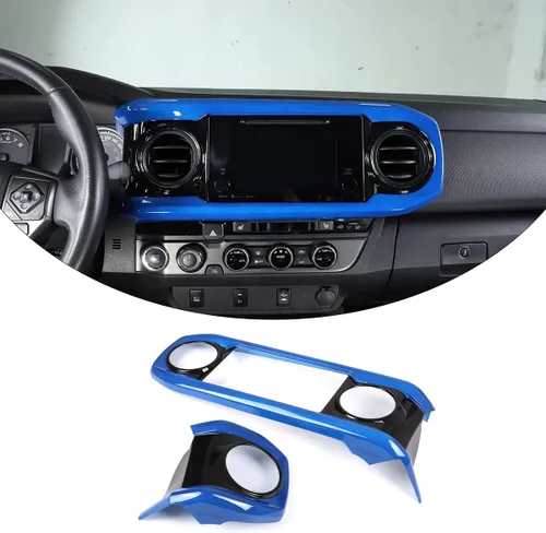 Miniatura 10 de Adhesivos para tablero, consola central para automóvil, de plástico ABS, para apariencia de interior, para Toyota Tacoma 2016 2017 2018 2019 2020