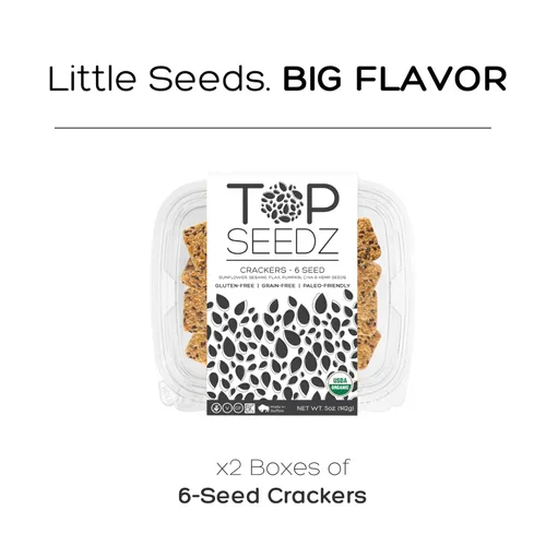 Miniatura 4 de Top Seedz Galletas orgánicas certificadas sin gluten, paquete de 2, 5 onzas, galletas veganas saludables con proteína a base de plantas, hechas