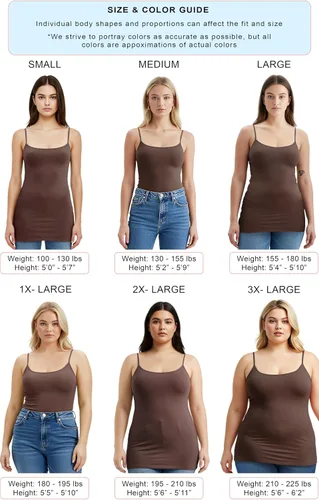Miniatura 234 de Emmalise Camisola larga casual básica para mujer, con tirantes ajustables, top en capas