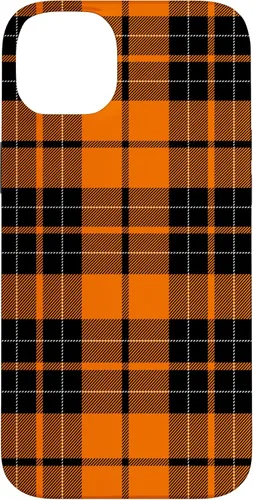 Miniatura 14 de Otoño cuadros naranja y negro patrón patrón caso para iPhone 17