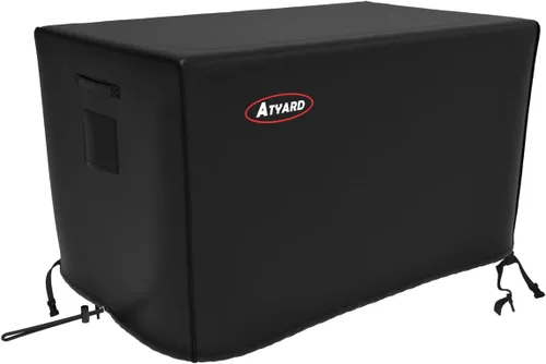Miniatura 7 de Atyard Cubierta cuadrada para fogata de gas, 36 pulgadas de largo x 36 pulgadas de ancho x 24 pulgadas de alto, impermeable, resistente al viento