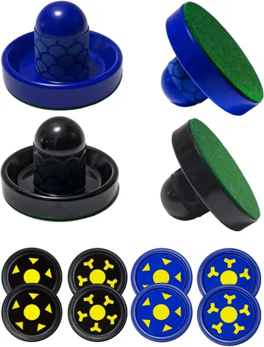 Miniatura 9 de Empujadores de hockey de aire y discos de hockey de aire, huelguistas antideslizantes y discos dinámicos para juego de mesa de hockey de aire