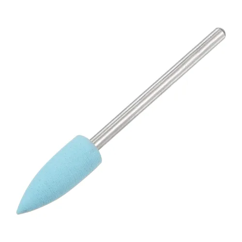 Miniatura 8 de uxcell Piedra montada abrasiva de 80 granos 0.093 in vástago de 1/4 "(6 mm) de diámetro cabezas puntiagudas ruedas de pulido y pulido de piedra