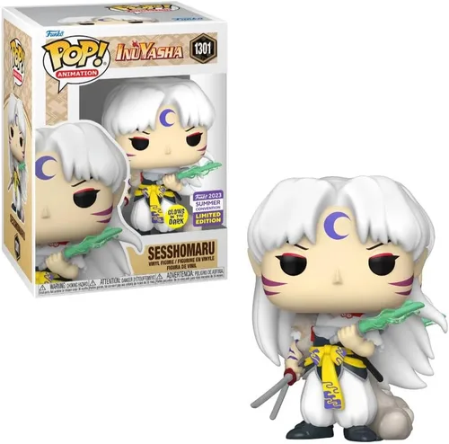 Funko Animación Pop Inuyasha Resplandor en la oscuridad Sesshomaru SDCC 2023 Convención de Verano Exclusivo