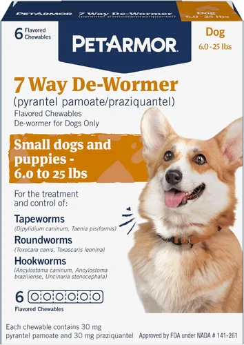 Miniatura 8 de PetArmor Desparasitante de 7 vías para perros, tratamiento oral de tenia, gusano redondo y anquilostoma, desparasitante para cachorros y perros