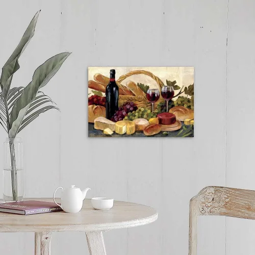 Miniatura 5 de GREATBIGCANVAS Lienzo decorativo de pared con vino toscano por la noche, decoración del hogar, 18 x 12 pulgadas