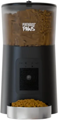 Penthouse Paws Comedero automático inteligente HD para mascotas, capacidad de alimentos secos de 6 L, cámara de 1080p, audio de 2 vías, comidas
