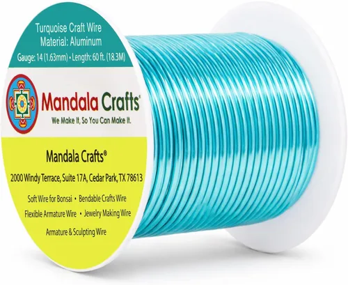 Miniatura 333 de Mandala Crafts - Alambre de aluminio anodizado de 8 calibre para hacer joyas - 9.75 m de alambre flexible negro colorido - Flexible para bonsái
