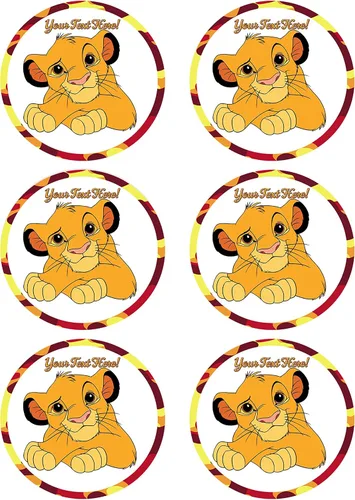 Miniatura 2 de Cute Lion - Decoración comestible para tartas - 6" redonda