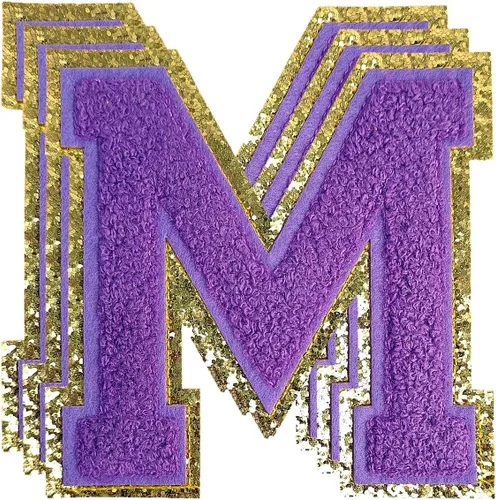 Miniatura 192 de 3 parches de números de chenilla negra, tamaño grande de 4-1/2" parches de números para planchar, parches universitarios para ropa, 8" Borde oro rosa
