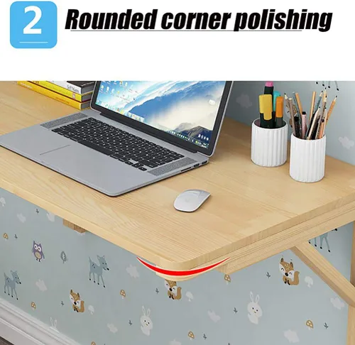 Miniatura 5 de Mesa de comedor de pared, plegable y flotante, con hoja de gota para colgar pequeño espacio para el hogar/la oficina/la cocina y el comedor