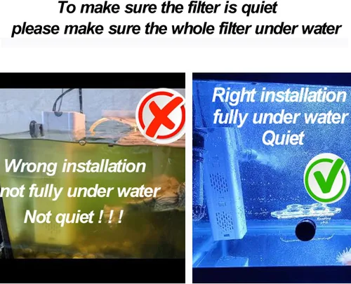 Miniatura 2 de Filtro de tanque de peces ultra silencioso 4 en 1, filtro interno para acuario, bomba de filtro de agua sumergible de 500-1800L/H, filtro
