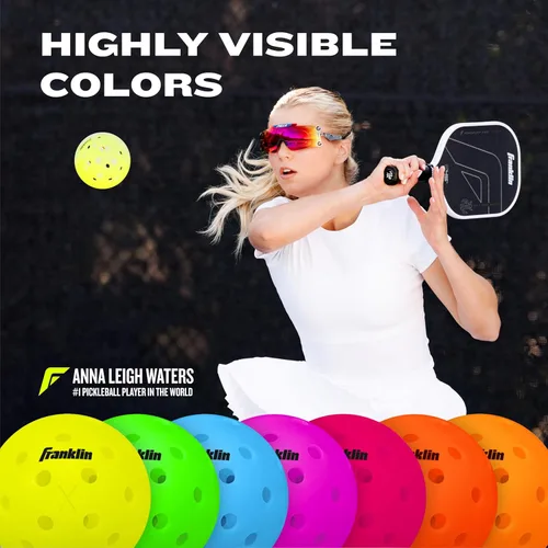 Miniatura 5 de Franklin Sports X-40 pelotas de Pickleball al aire libre - Bola oficial del Pickleball de EE. UU., APP Tour + US Open - Tamaño reglamentario