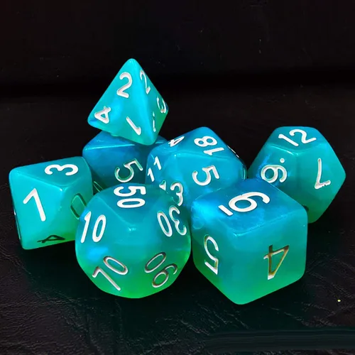 Miniatura 12 de Bescon - Juego de 7 dados poliédricos de piedra lunar
