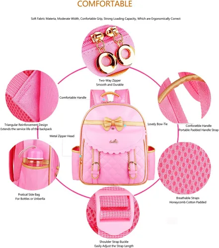 Miniatura 6 de Mochila impermeable de PU para niños de la escuela primaria