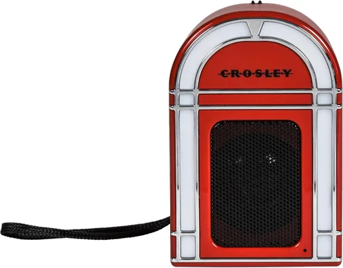 Miniatura 12 de Crosley CR3046A-RE Mini Jukebox Altavoz Bluetooth portátil con luces LED y micrófono, rojo