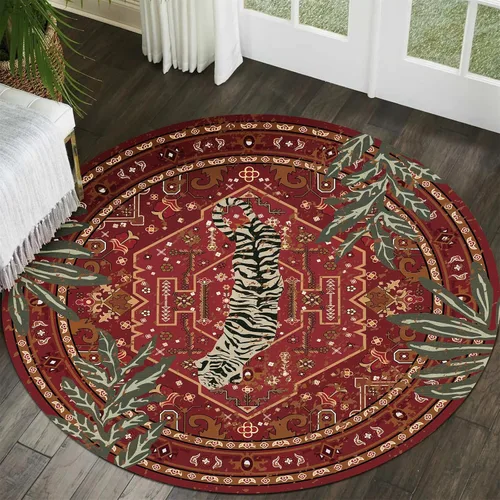 Miniatura 23 de Alfombras hippie, alfombras de 2 x 3 de lana sintética tropical rosa boho para baño, cocina, entrada interior pequeña. Alfombra moderna vintage