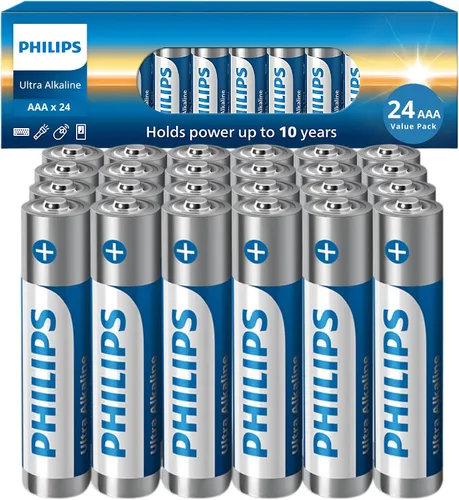 Miniatura 20 de PHILIPS Paquete de 12 pilas AA Batería doble A ultra alcalina de 1.5 V 132% más de potencia que el estándar de la industria Larga duración
