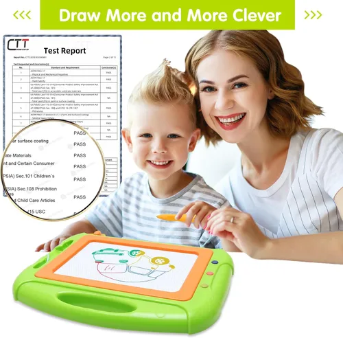 Miniatura 2 de Juguetes para niñas y niños pequeños, tablero de dibujo magnético para niñas y niños de 3 años, pizarra de garabatos con 1 bolígrafo para niños de 3