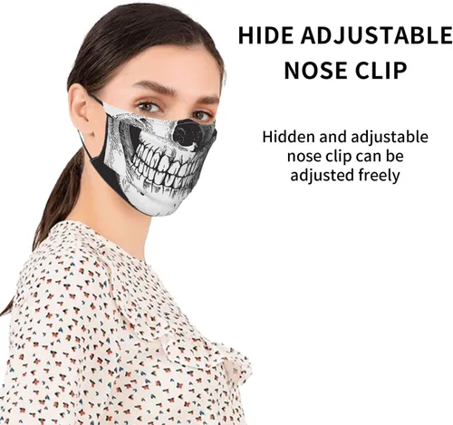 Miniatura 2 de 4 cubrebocas de moda con bolsillo transpirable reutilizable para hombres y mujeres con 8 filtros